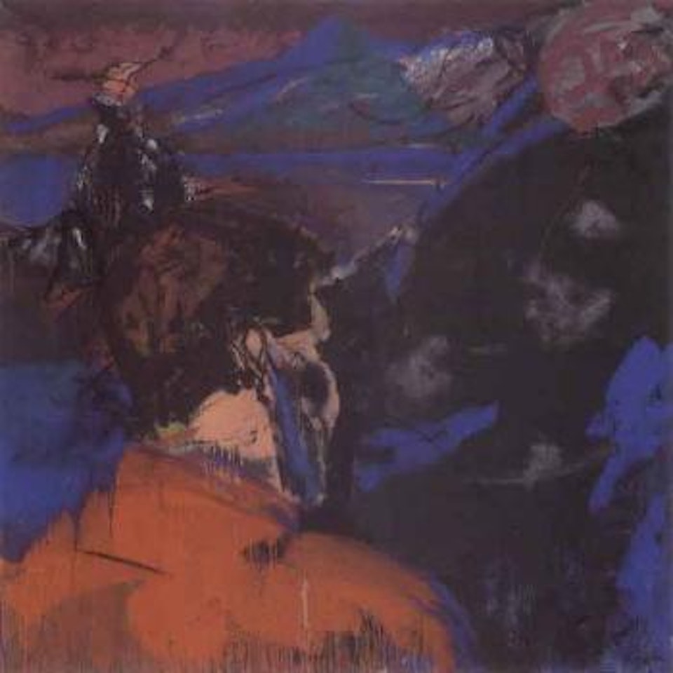 Landscape with a man by Bernd Koberling