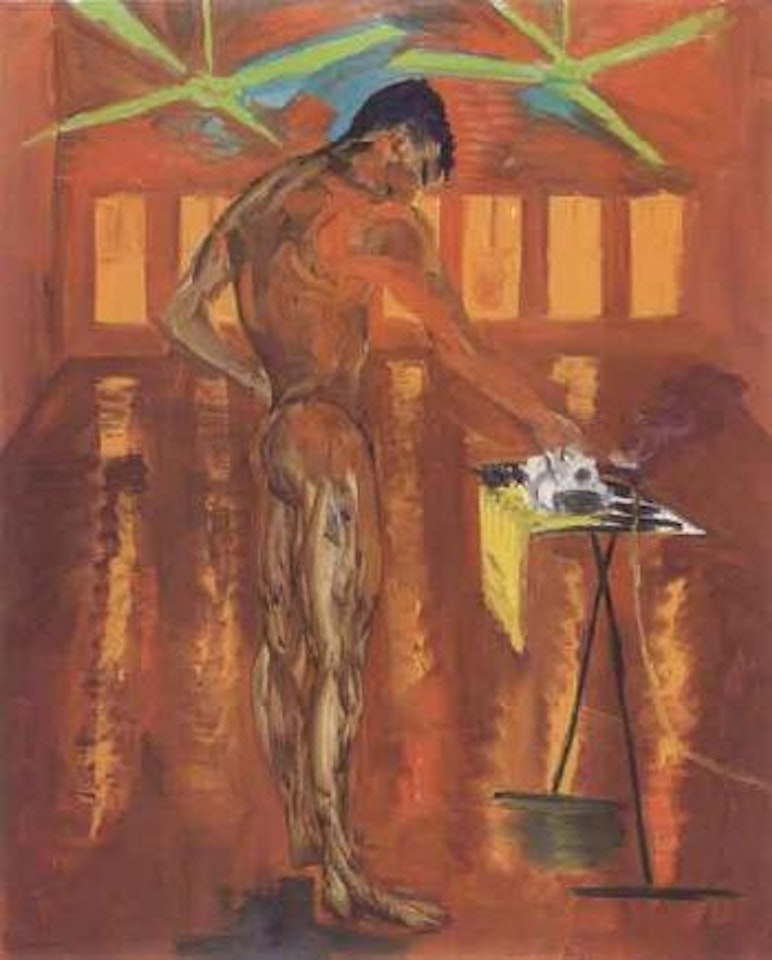 Man ironing by Rainer Fetting