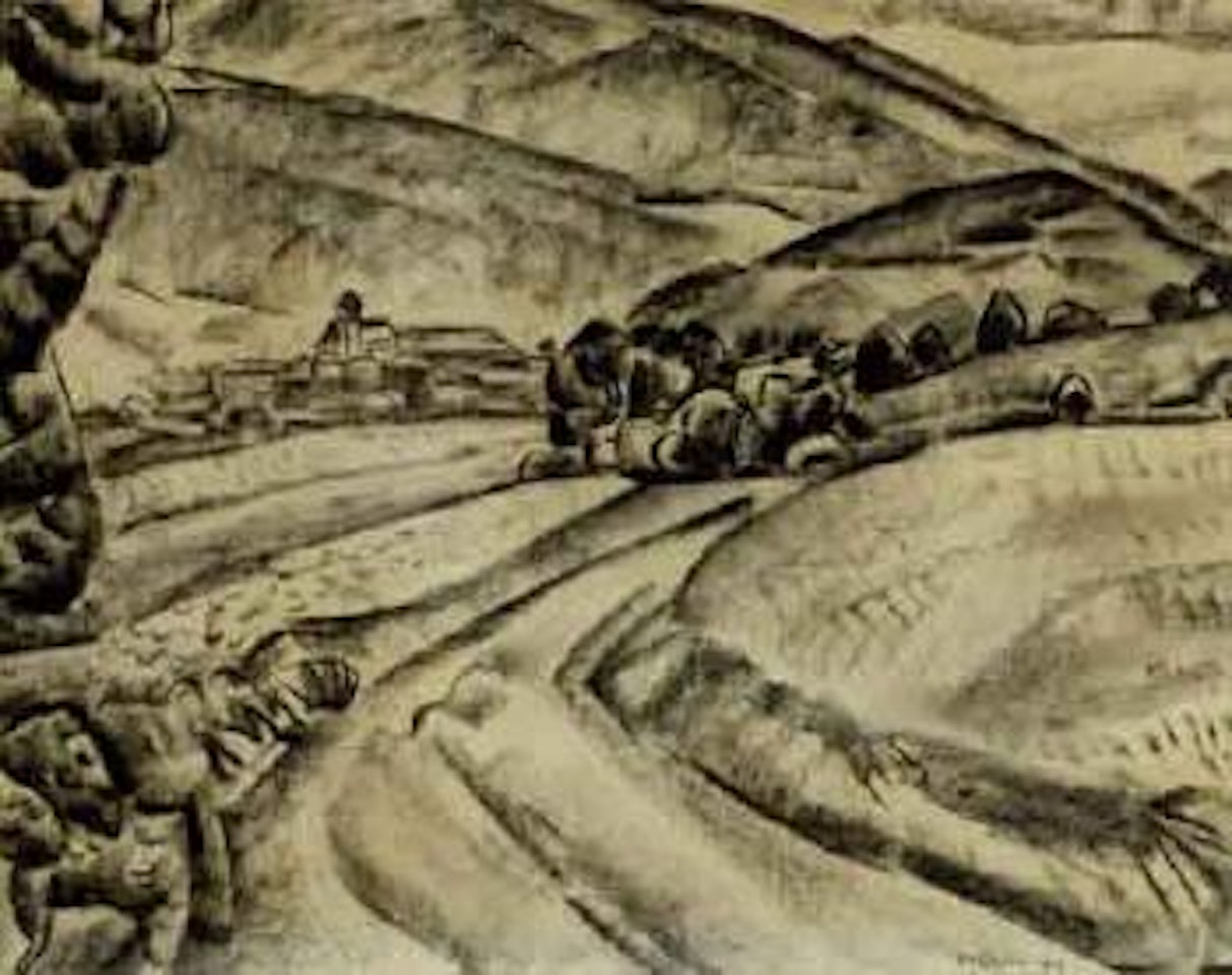 Mountain landscape by Leo Gestel