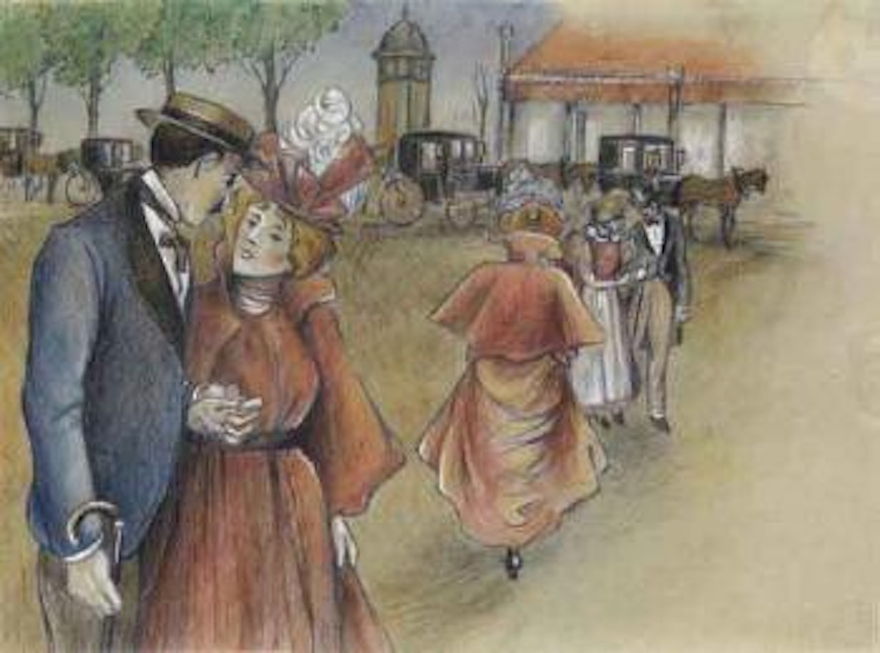 Les amoureux du Dimanche by Théophile Alexandre Steinlen