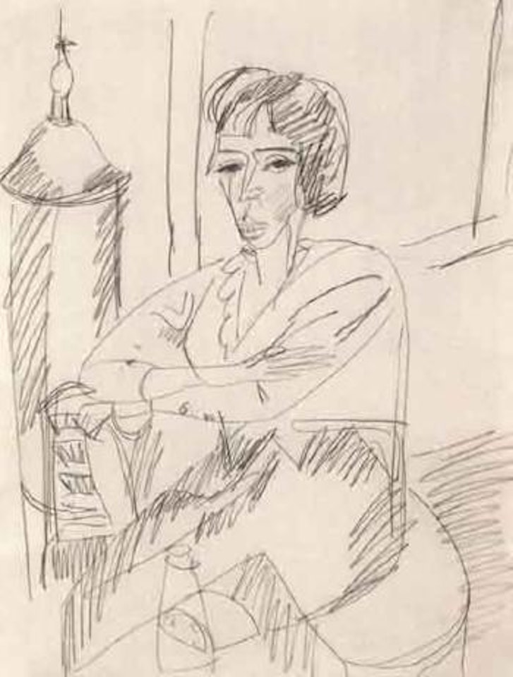 Woman sitting by Ernst Ludwig Kirchner