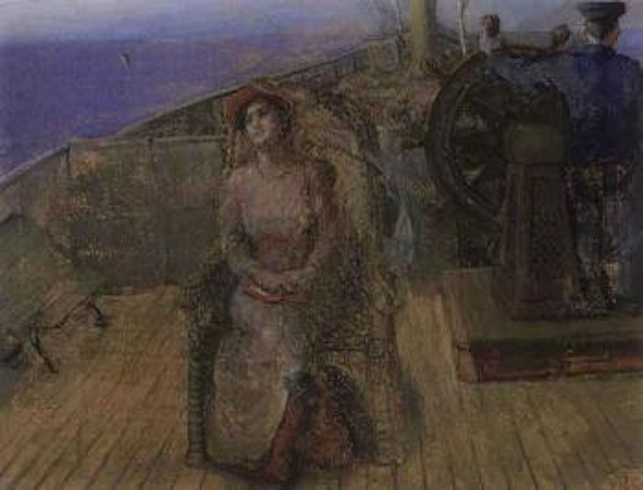 Relaxing on deck by Christian Krohg