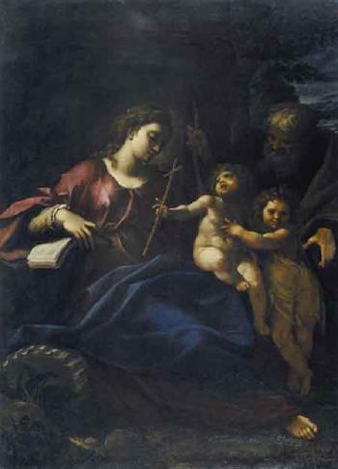 Holy Family with Saint John at night by BOLOGNESE SCHOOL