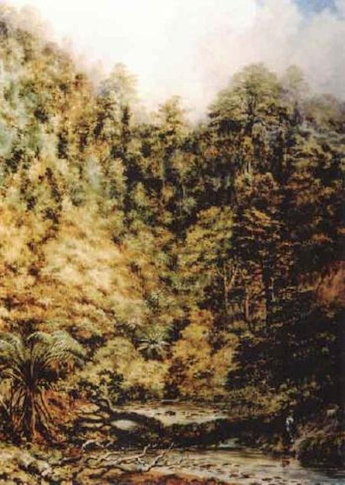 Crossing stream by Charles Decimus Barraud