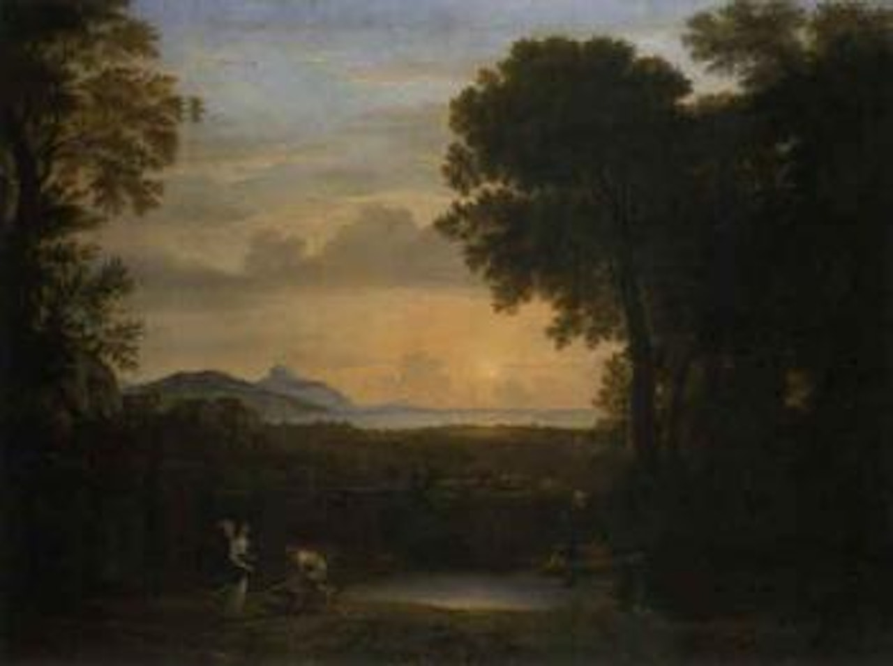 Landscape with Archangel Raphael and Tobias by Claude Lorrain