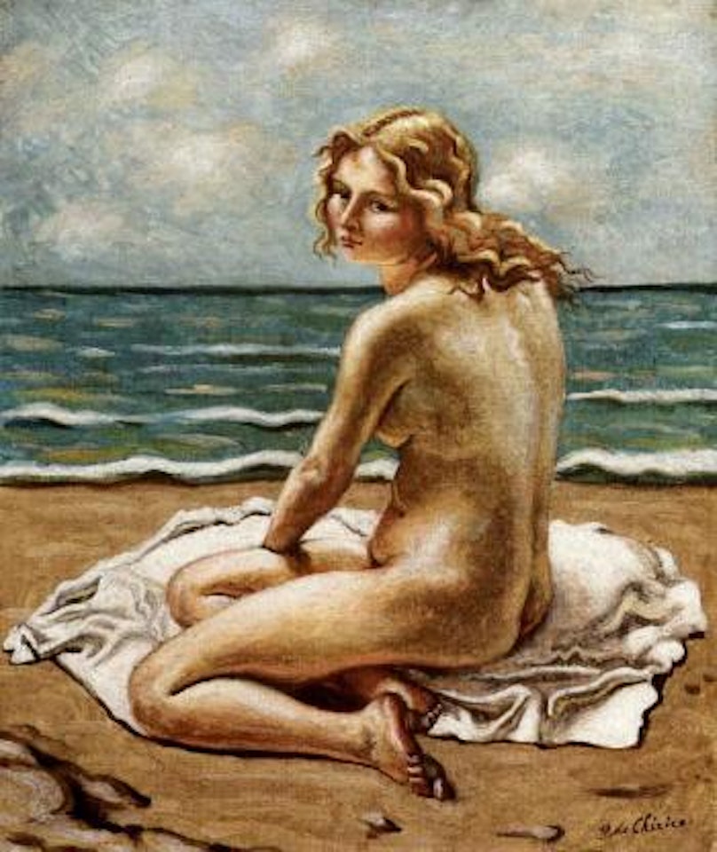 Blond bather by Giorgio de Chirico