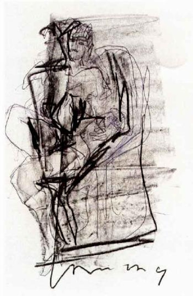Seated figure by Lucio Fontana