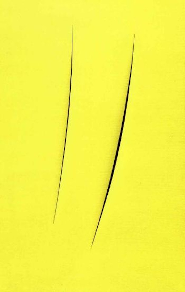 Spatial concept, waiting by Lucio Fontana