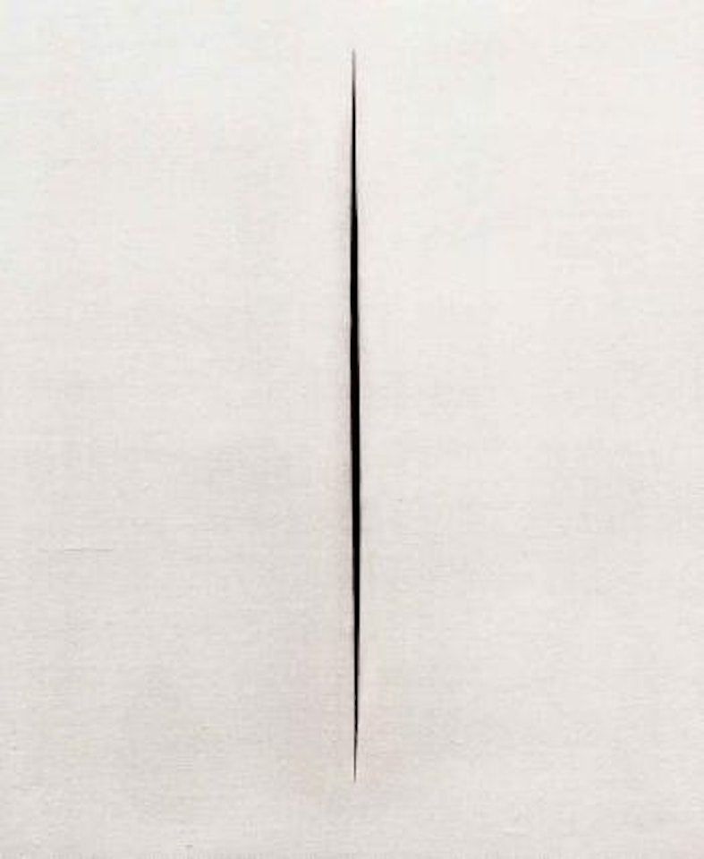 Spatial concept, waiting by Lucio Fontana