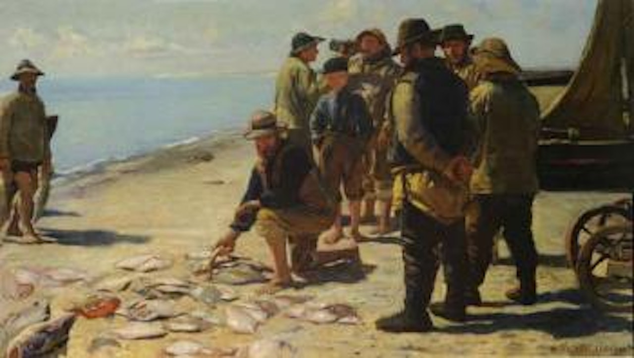 Charing the catch by Michael Ancher