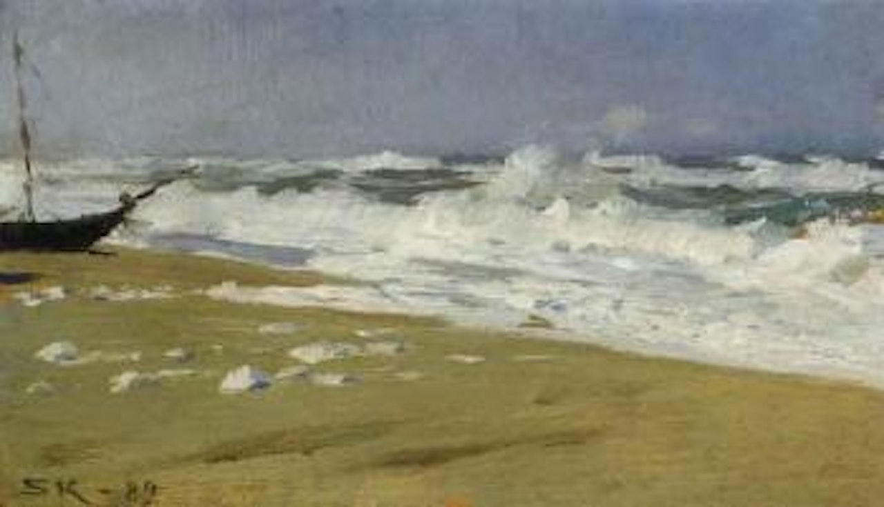 Coastal landscape possibly Stenbjerg by Peder Severin Kröyer
