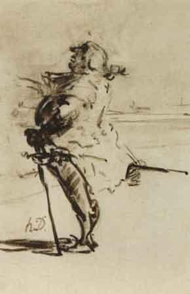 Portrait caricature of a gentleman by Honoré Daumier