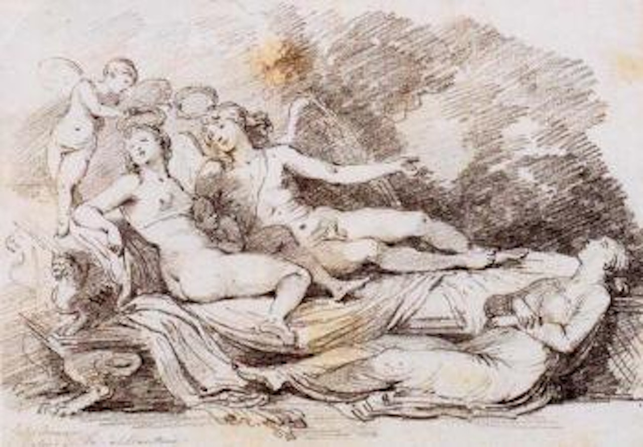 Cupid and Psyche by Jean-Honoré Fragonard