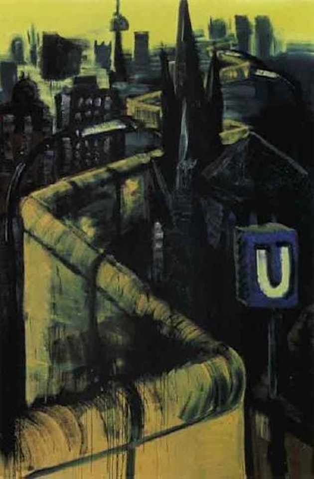 Town scene by Rainer Fetting