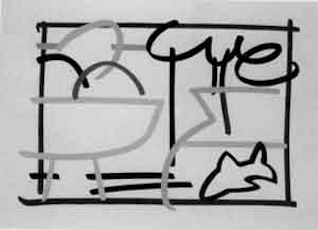 Fast sketch still life with fruit and goldfish by Tom Wesselmann