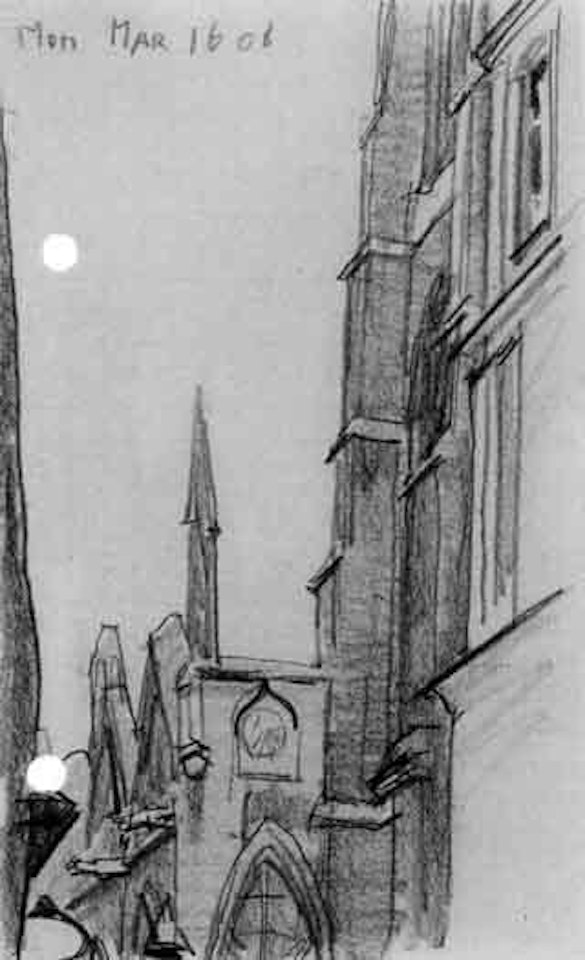 Parisian church by Lyonel Feininger