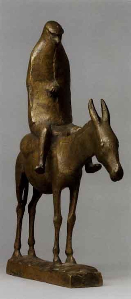 Figure riding on a mule by Gerhard Marcks