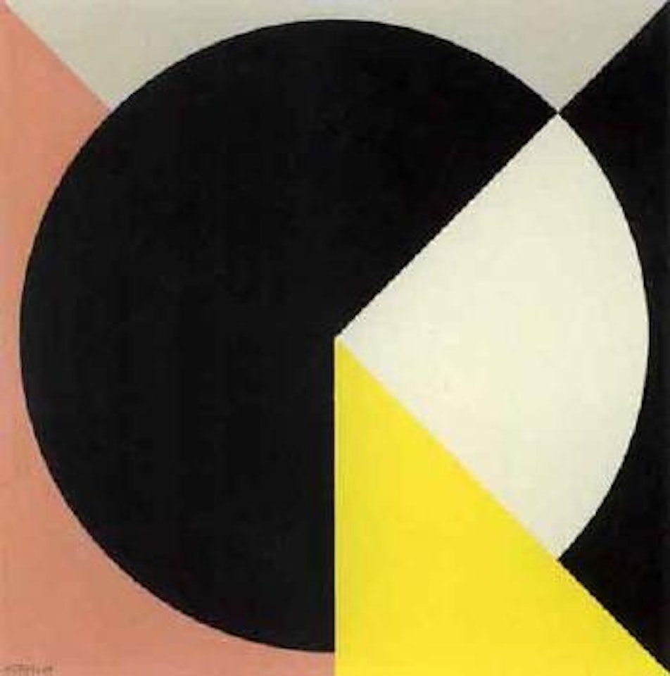 Composition with a yellow triangle by Walter Dexel