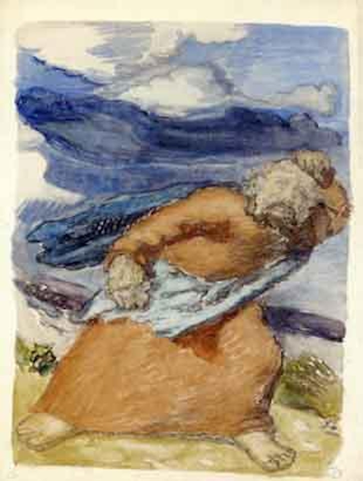 Confused prophet. Group of figures by Ludwig Meidner
