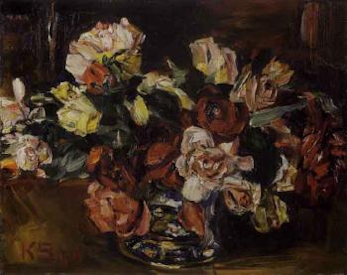 Vase of roses by Kurt Schwitters
