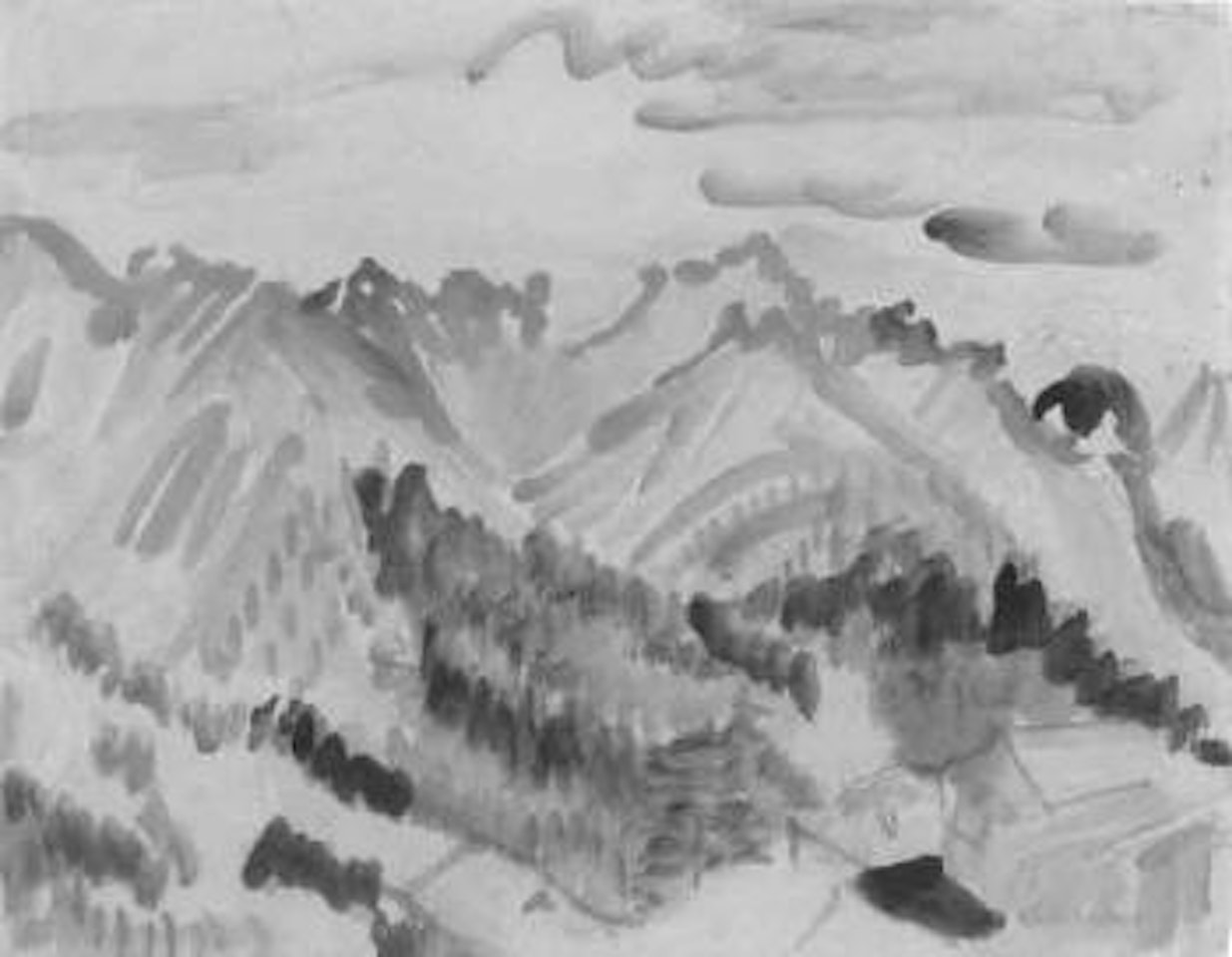View of Leidbachhorn from Stafelalp by Ernst Ludwig Kirchner