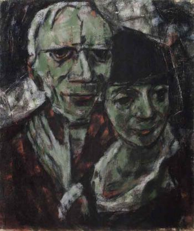 Self-portrait with a woman by Christian Rohlfs