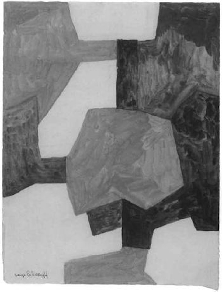 Composition bleue, verte, noire et blanche by Serge Poliakoff