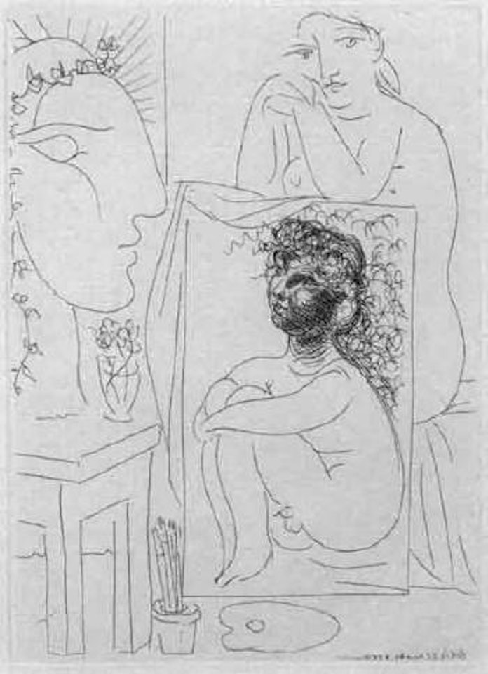 Modele, tableau et sculpture by Pablo Picasso