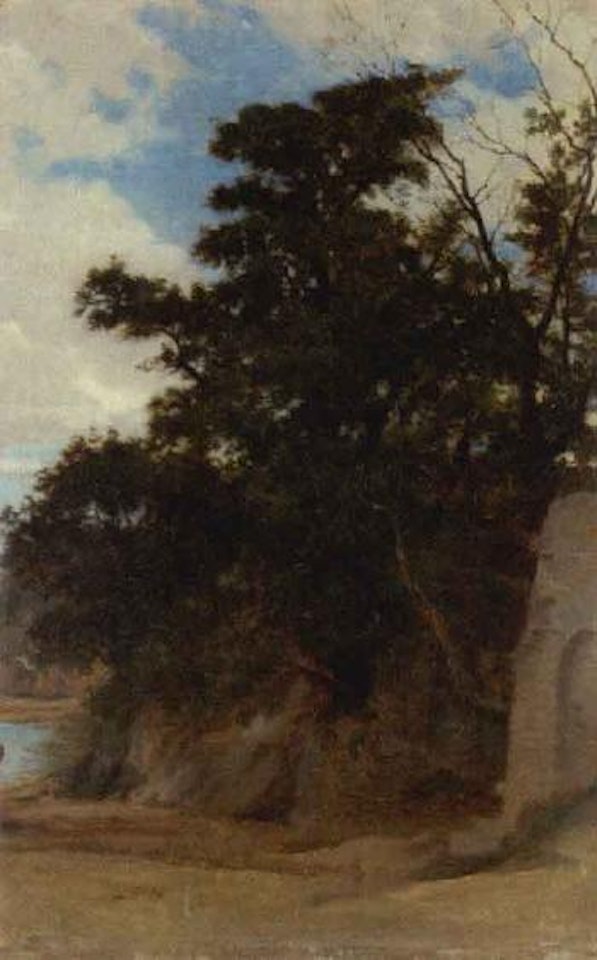 Trees in coastal landscape by William-Adolphe Bouguereau
