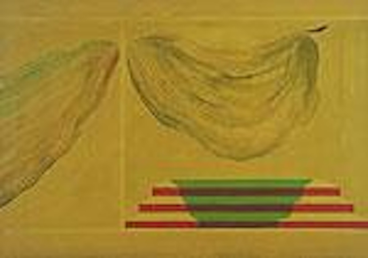 Mountain, tree and bird series by Jagdish Swaminathan