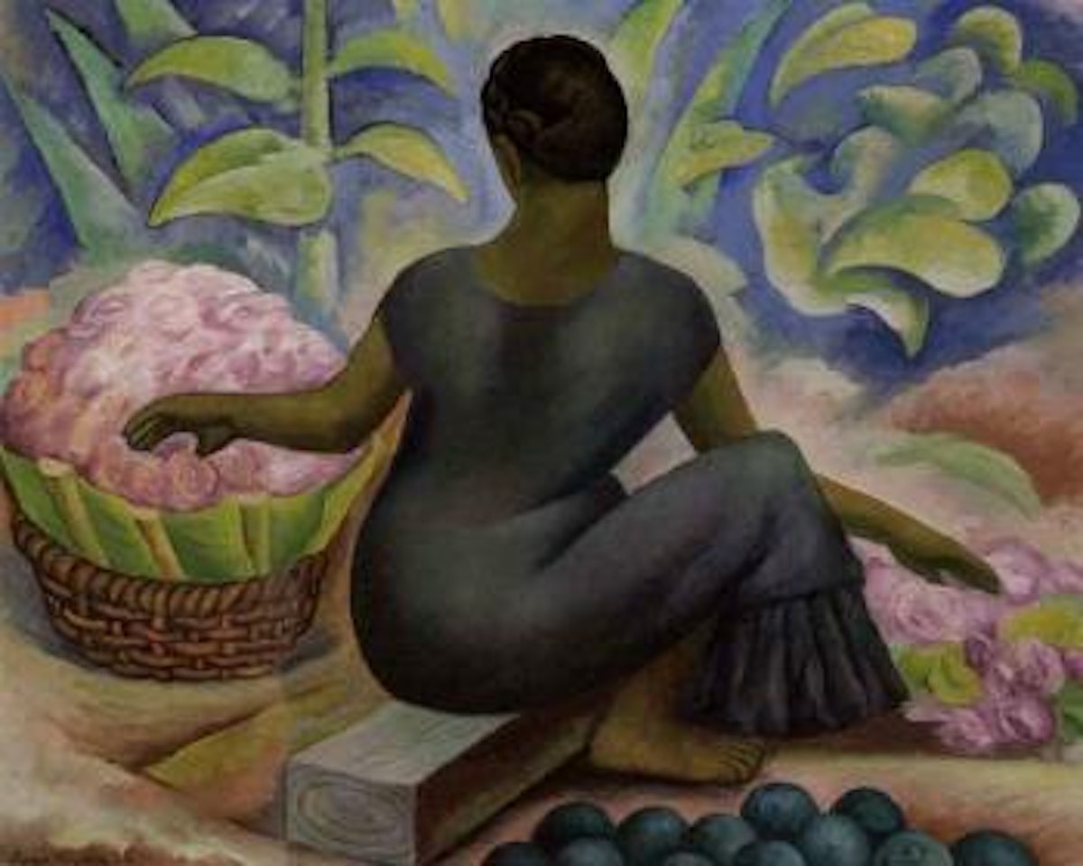 Flower seller in Xochimilco by Diego Rivera