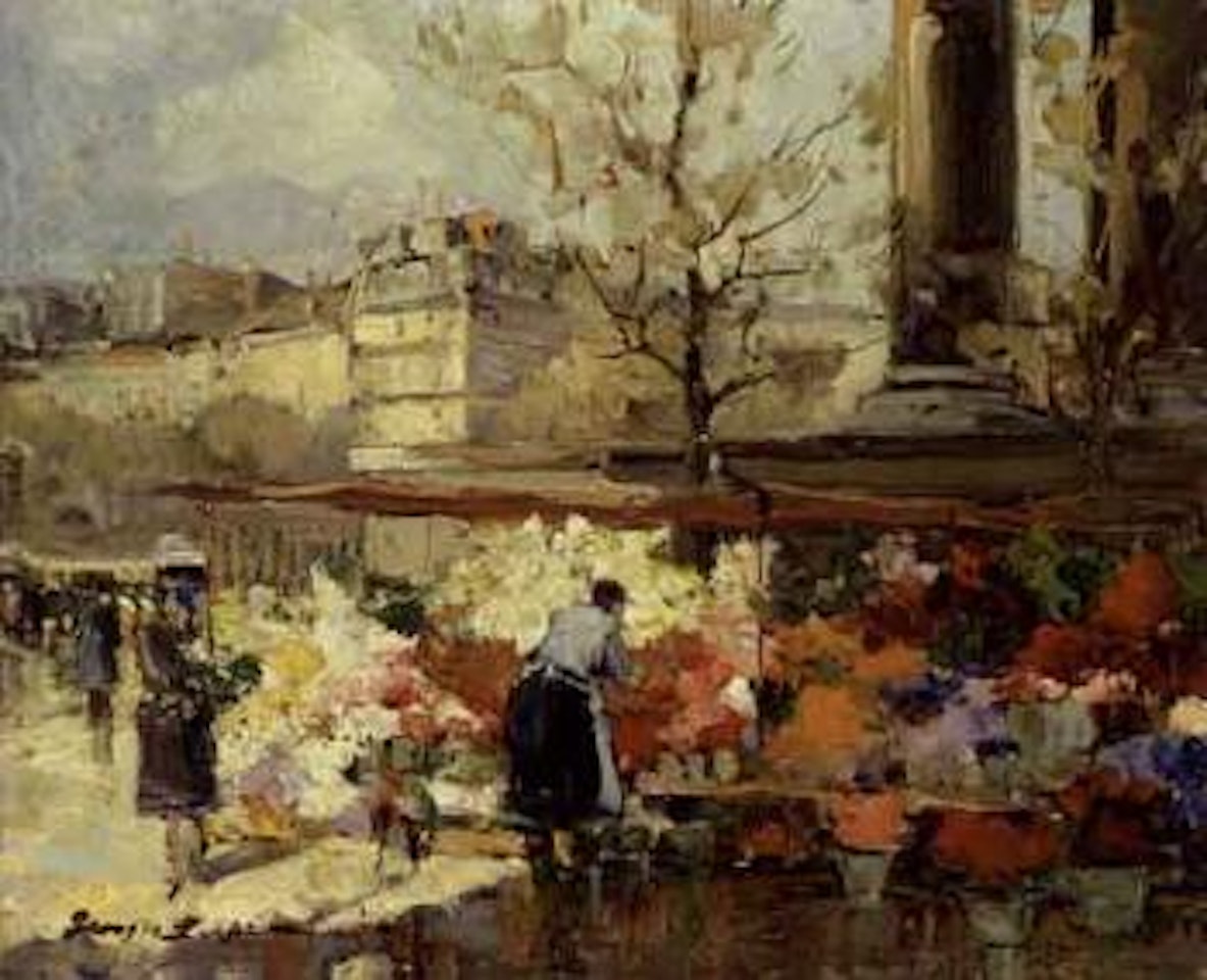Paris, La Madeleine, scene de marche by Georgij Aleksandrovic Lapschin