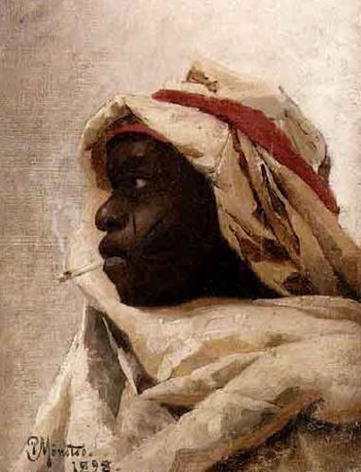 Young African with a cigarette by Peder Mork Monsted