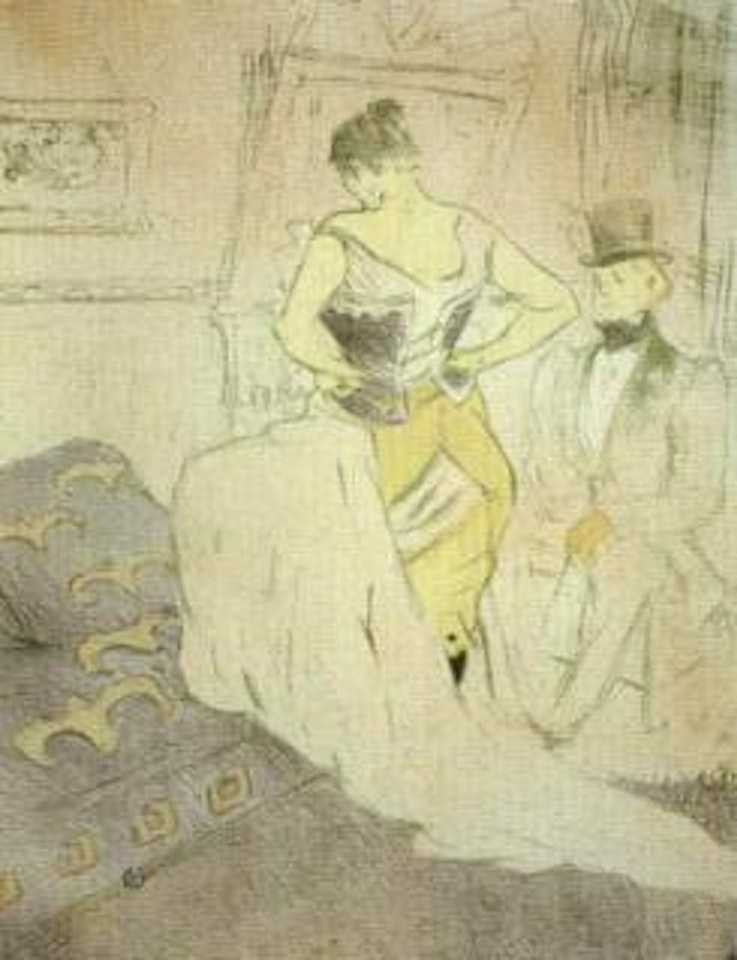 Femme en corset by Henri de Toulouse-Lautrec