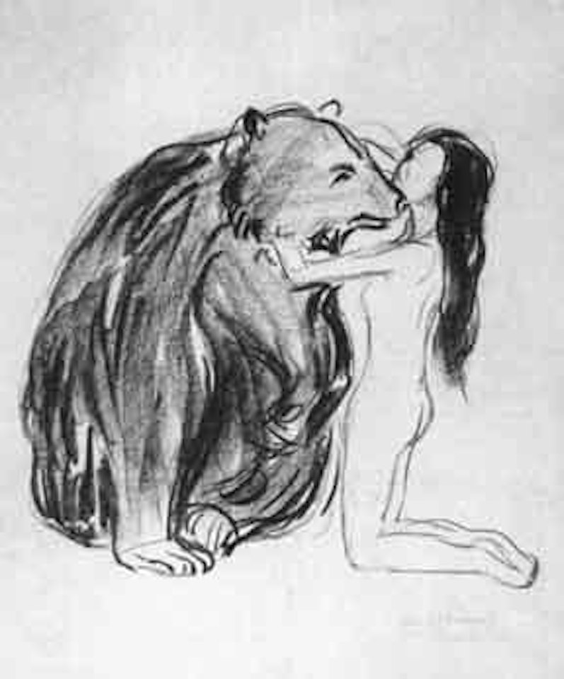 Das weib und der bar by Edvard Munch