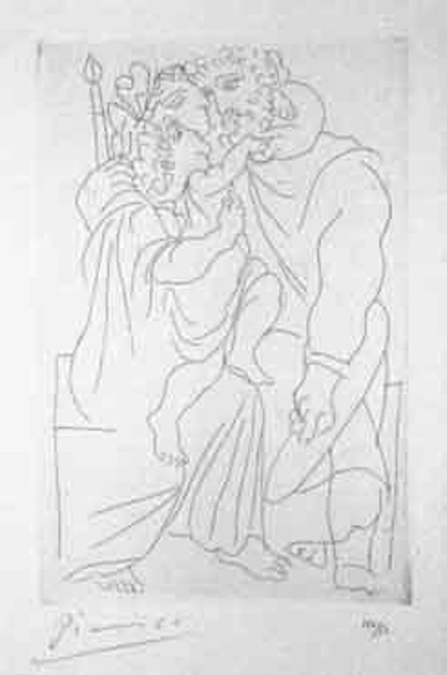 Couple et enfant by Pablo Picasso