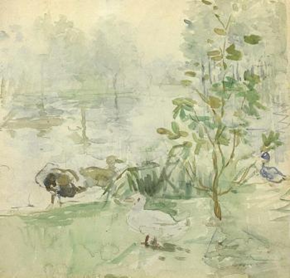La mare aux canards by Berthe Morisot