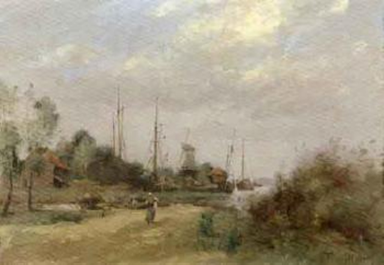 Paysage Hollandais by Paul Désiré Trouillebert