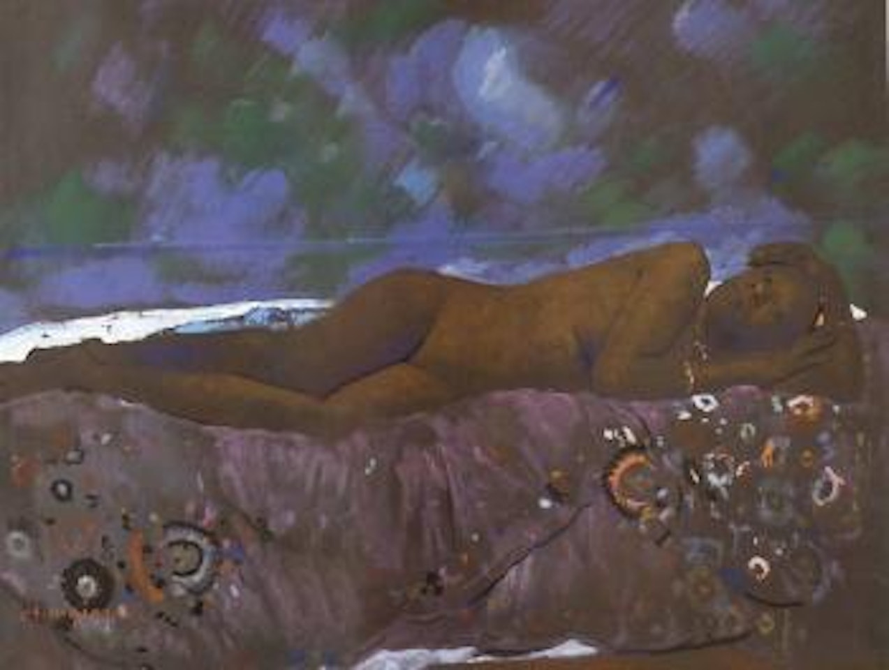 Fatima, ou femme nue allongee by Jacques Majorelle