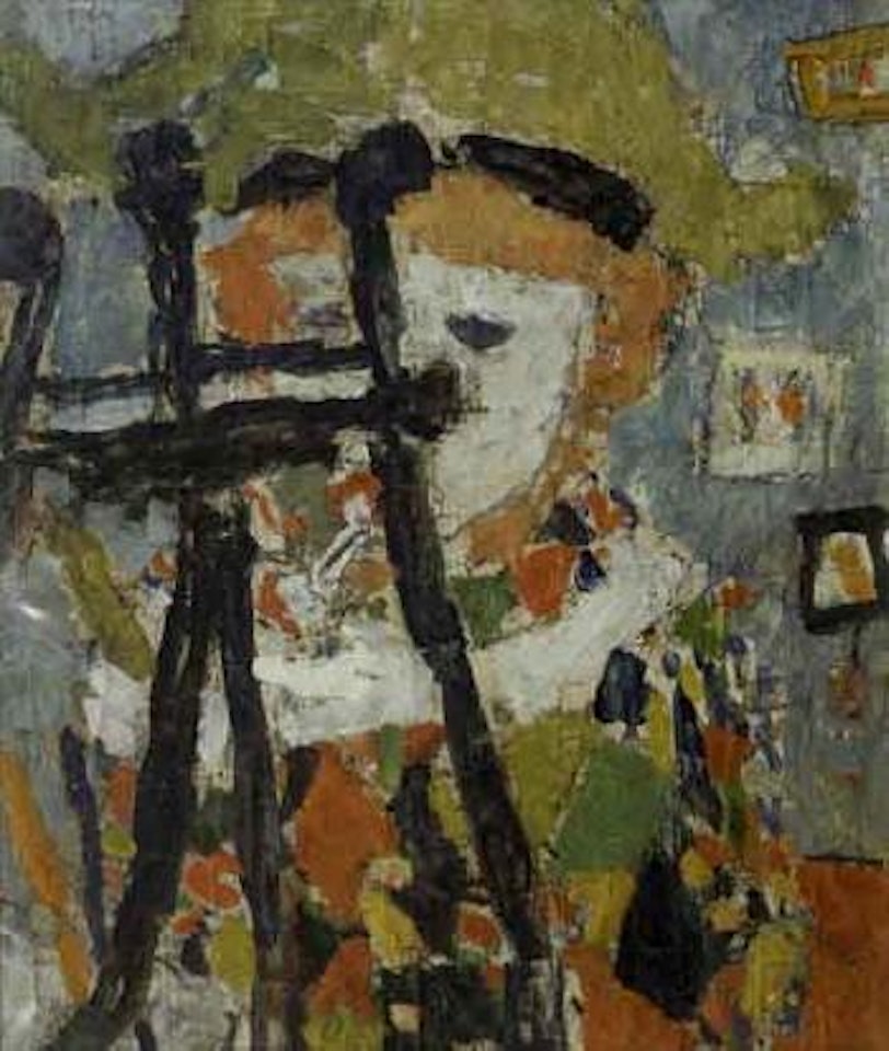 Arlequin au chevalet by Jean Pougny