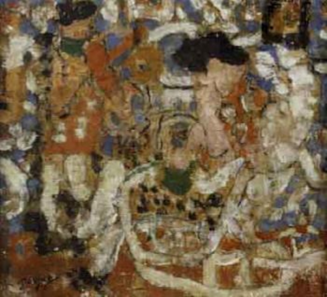 Violoniste et dame au fauteuil blanc by Jean Pougny