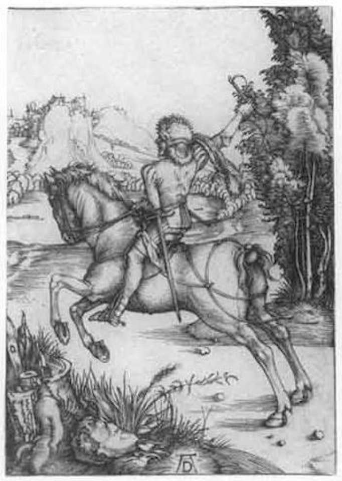 Young courier on horseback by Albrecht Dürer