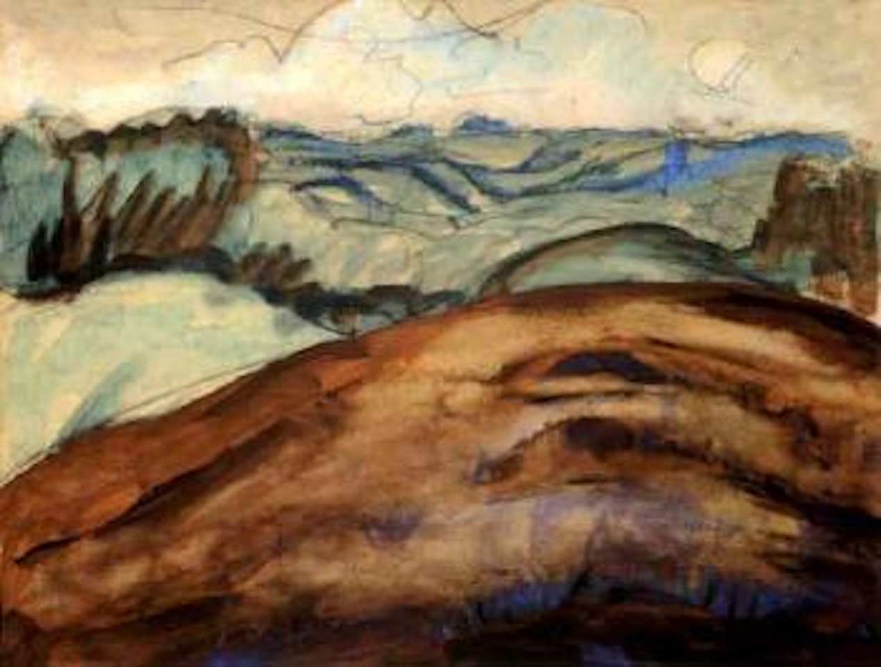 Hilly landscape by Erich Heckel