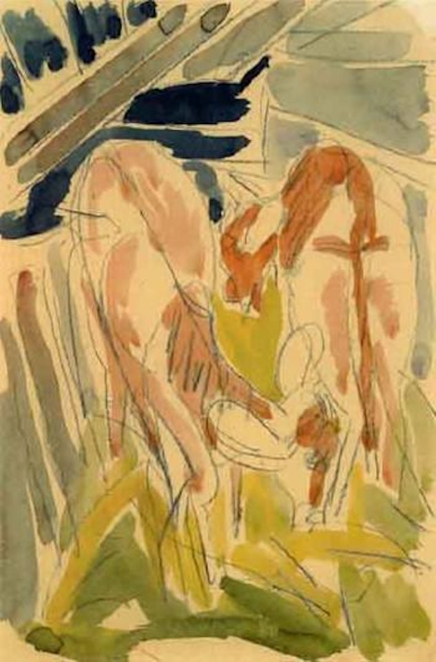 Two cows by Ernst Ludwig Kirchner