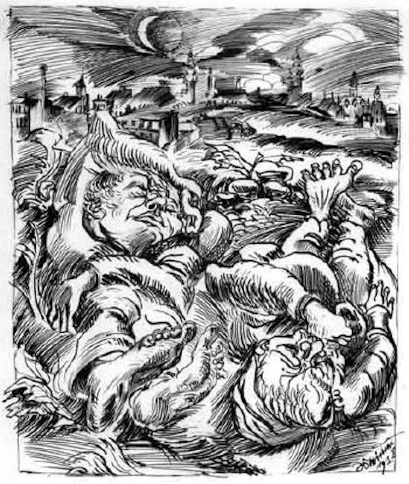 Sleeping giants by Ludwig Meidner