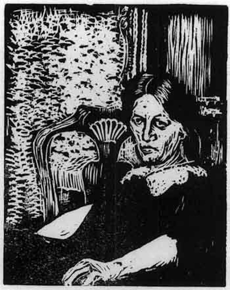 Seated woman by Emil Nolde