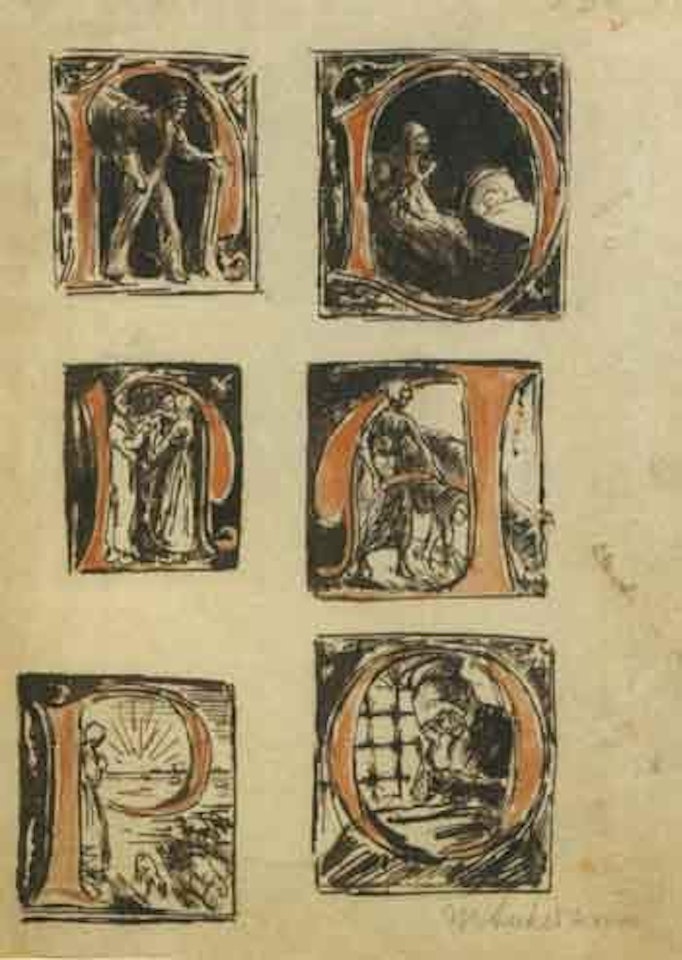 Six initials, represented through daily life by Max Liebermann
