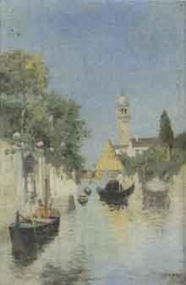 Canal scene, Venice by Guglielmo Ciardi
