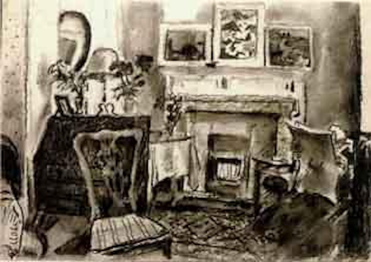 Chambre de l'artiste a Londres by Mstislav Valerianovich Dobuzhinsky