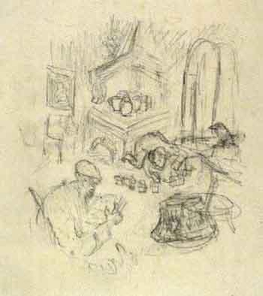 Simplizius beim Einsiedler by Alfred Kubin